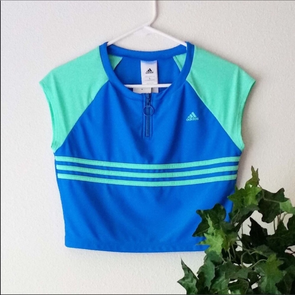 Zip Up Adidas Crop Top